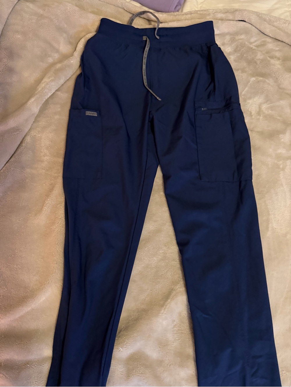 Woman’s Navy Cargo Jogger Pants & Top - Drawstring Waist